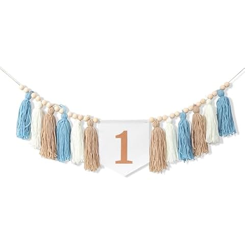 Baby Tassel Theme Banner for Girl-First Birthday Party Banner-1st Birthday Photo Backdrop - Wall Hangings Decorative for Kids Bedroom Nursery Party Holiday Classroom Decoration Cover
