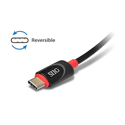 Adaptador USB-C RJ-45 Siig JU-NE0914-S1 cable conversor de red ethernet Gigabit negro y rojo 5