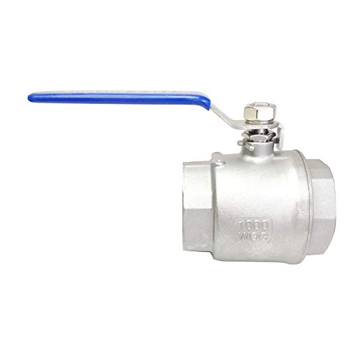 Lozome 2" Female Ball Valve Npt Thread 316 Stainless Steel Full Port Ball Valve Wog1000 Us Stock #TOP7