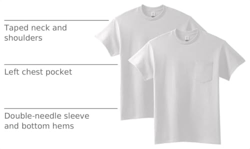 Image of Gildan Adult Ultra Cotton T-Shirt with Pocket, Style G2300, 2-Pack