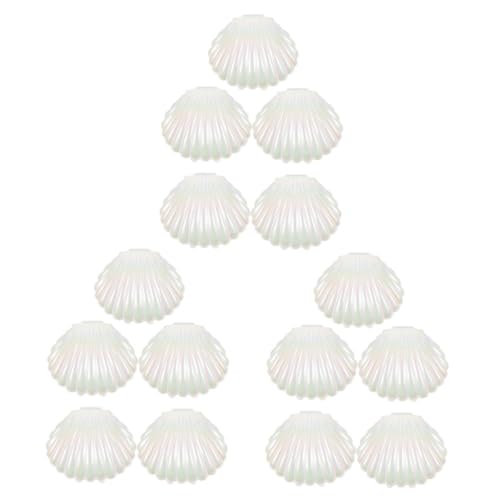 Toyvian 15 Cajas de Dulces Forma de Concha Marina Color Blanco Perlado Tamaño Pequeño para Invitados de Boda Caja Decorativa para Regalos y Almacenamiento de Joyas o Chocolates