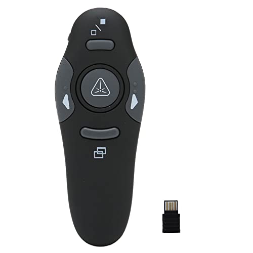 Presenter Remote, Ergonomic Handhold 2.4Ghz Presenter Remote Presentation Clicker, with Receiver, for Win for iOS for Linux, for Speech Meeting Class