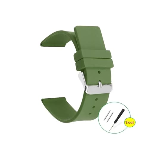 EDVENA VRrvXgbv 12mm 14mm 16mm 18mm 20mm 22mm 24mm Y fB[X puXbg \tgo[(Army green,16mm,Black buckle)