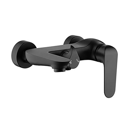 Robinet mural pour baignoire mono-handle anti traces calcaire noir