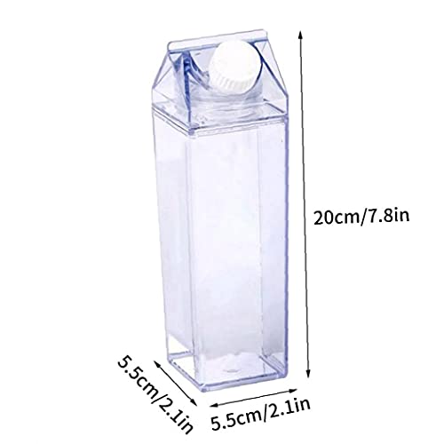 Melkpak Water Bottle Plastic Clear plein Melkflessen Dichte Portable Herbruikbare Juice Cup voor Fitness Camping Sport - Image 8