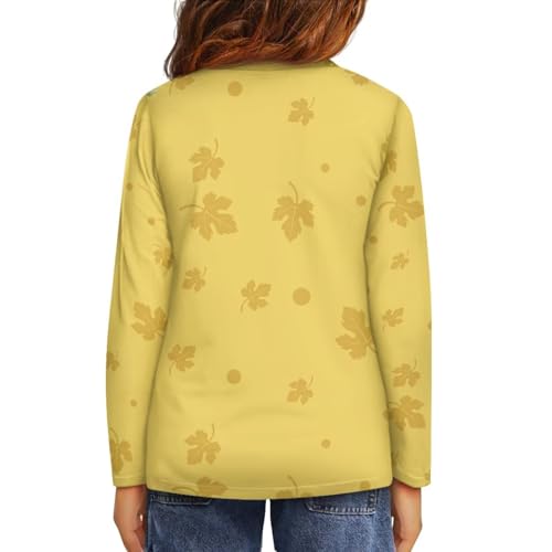 Image of Girls Long Sleeve Shirt with Cute Graphic Casual Pullover Tops 3-16Y