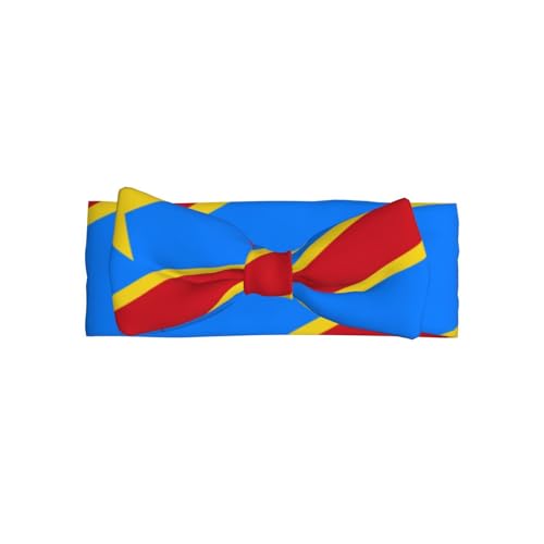 Flag of the Congo Baby Headbands Soft Nylon Hairbands with Stretchy Bows Girls Hair Accessories for Newborn Infant Toddler Kids