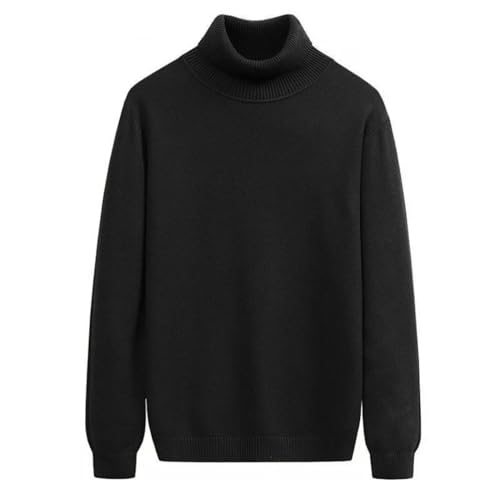 Men’s Casual High Neck Pullover Sweater Autumn Winter Knit Long Sleeve Basic Streetwear Warm Sweater Jumper3