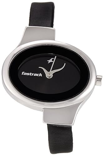 Montre analogique pour femme au cadran noir lisible et élégant NL6015SL02
