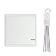 230V Lichtschalter Set, Thinkbee 1 Taste Funkschalter mit Empfänger Wasserdichter Wireless Lichtschalter Fernbedienung bis zu 600m Kontrollierte Geräte bis 1000W Einfache Installation, -30 ~ +75℃