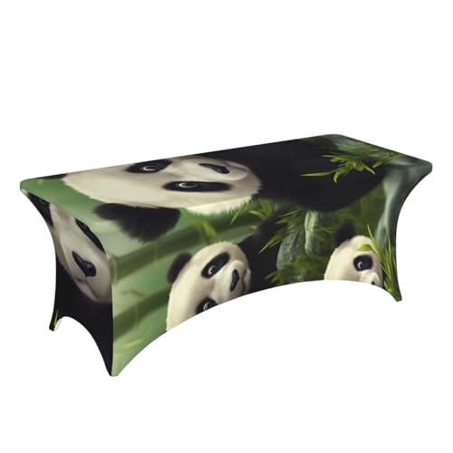 Nappe élasthanne de qualité supérieure pour table rectangulaire 1,8m panda - 4
