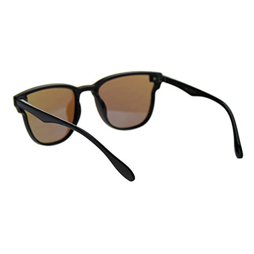 Unisex Panel Lens Shield Hipster Plastic Horn Sunglasses4