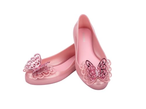 Melissa Mini Sweet Love Fly Ballet Flats for Kids, Pearly Pink, 134