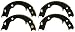 Wagner Z758 Parking Brake Shoe Set, Rear