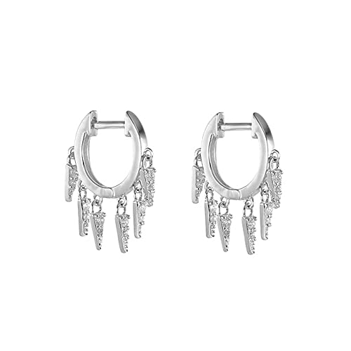 Boucles d'oreilles cerceau XANAYXWJ légères en zircon fini les bijoux lourds