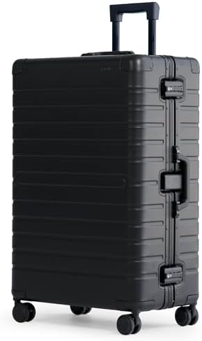 Nobl Travel Large Luggage, Noble Zipperless Aluminum Checked Suit...