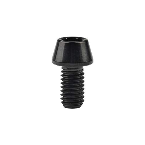 Image of Titanium Ti Bolt M5x9 16 18 20 25 30 35 40 45 50 55 60mm Tapered Head Screws Pack of 4 (M5x9mm, Black)