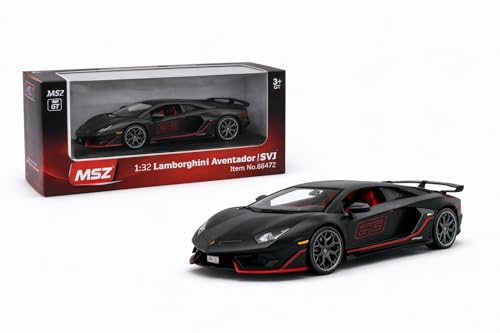 Image of Wizplex MSZ Official Licensed Lamborghini Aventador SVJ Diecast Model Car 1:32 Scale | Light & Sound | Pull Back Action | Metal Supercar Toy | Collectible Display & Gift