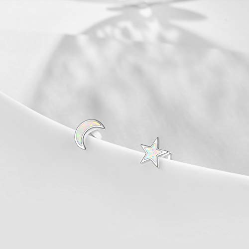 Cuoka 925 Sterling Silver Hypoallergenic Celestial Cute Animal Opal Stud Earrings for Women with Gifts Box3