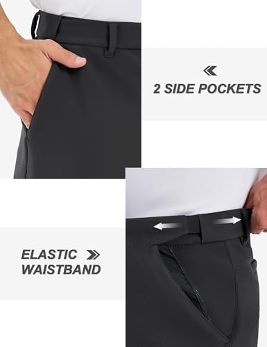 TACVASEN Winter Golf Pants for Men Fleece Lined Work Business Casual Dress Slacks Water Resistant Stretch Warm Trousers4