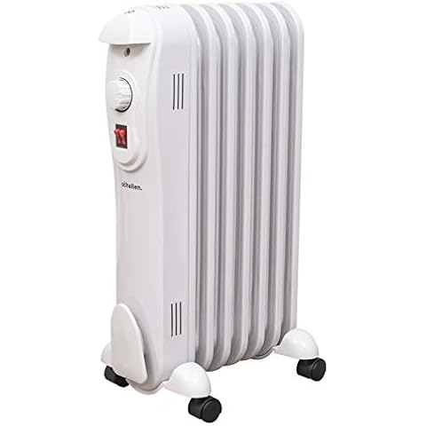 Schallen Portable Electric Slim Oil Filled Radiator Heater with Adjustable Temperature Thermostat, 3 Heat Settings & Safety Cut Off (1500W | 7 Fin) Cover