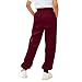 sweatpants teen girls Girls Sweatpants Cute Baggy Athletic Joggers Comfy for Teens Fall Winter Fashion Pant with Zippered Pockets 2025 Kids Clothes Wine 13-14 Years