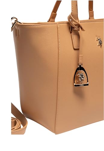 Sac à épaule Jones cabas shopping camel marron clair - 4