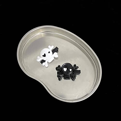 Halloween Skull Hair Clips Skeleton Hair Barrettes Clips Halloween Goth Hair Pin Bhwh03 (White-Black) #TOP2