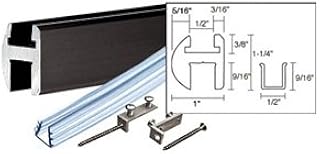 CRL Black Deluxe Shower Door Header Kit - 66 in long