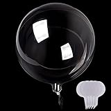 SBYURE 24 Pcs Clear Bobo Balloons,20 Inch Transparent Bubble Balloons Bobo Balloons for LED Light Up...