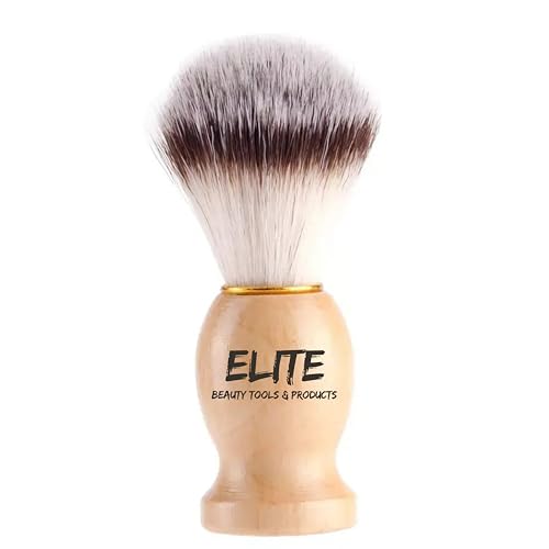 Shaving Brush Rich Lather Bristle Travel Brush for Male Grooming Barbers and Salon. Wet Shaving Brush for Men (Wooden)