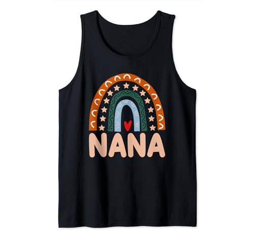 Nana Rainbow Cute Nana Grandma Grandmother Women Mothers Day Camiseta sin Mangas