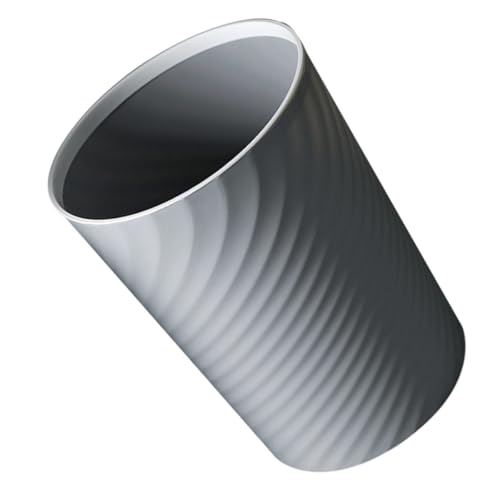 Caneca de basura redonda gris grande para cocina
