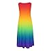 Women Summer Dresses Pleated Beach Dress Casual Mini Babydoll Dresses Sleeveless Flowy Tank Dress Print Sundresses