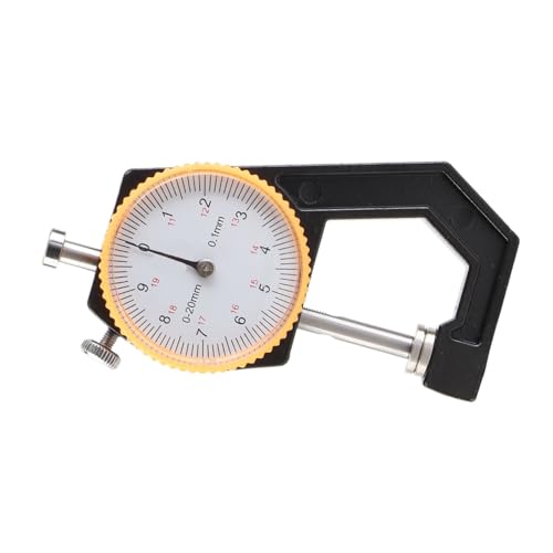 Calibrador de espesores para cuero, calibrador mecánico con esfera, herramienta de medición de espesores planos (rango 0-20 mm) miniatura 6