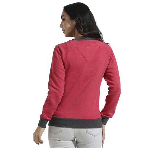 Image of Campus Sutra Women Cotton Regular Fit Hooded Sweatshirt