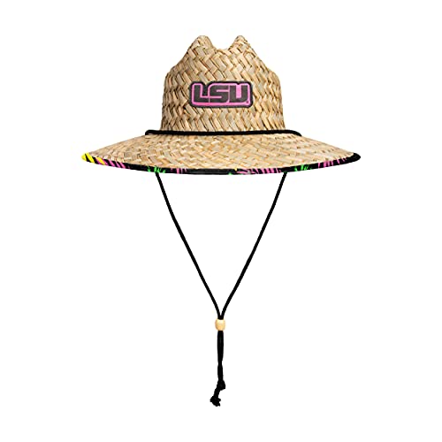 Image of FOCO Men's NCAA College Team Logo Floral Straw Sun Hat