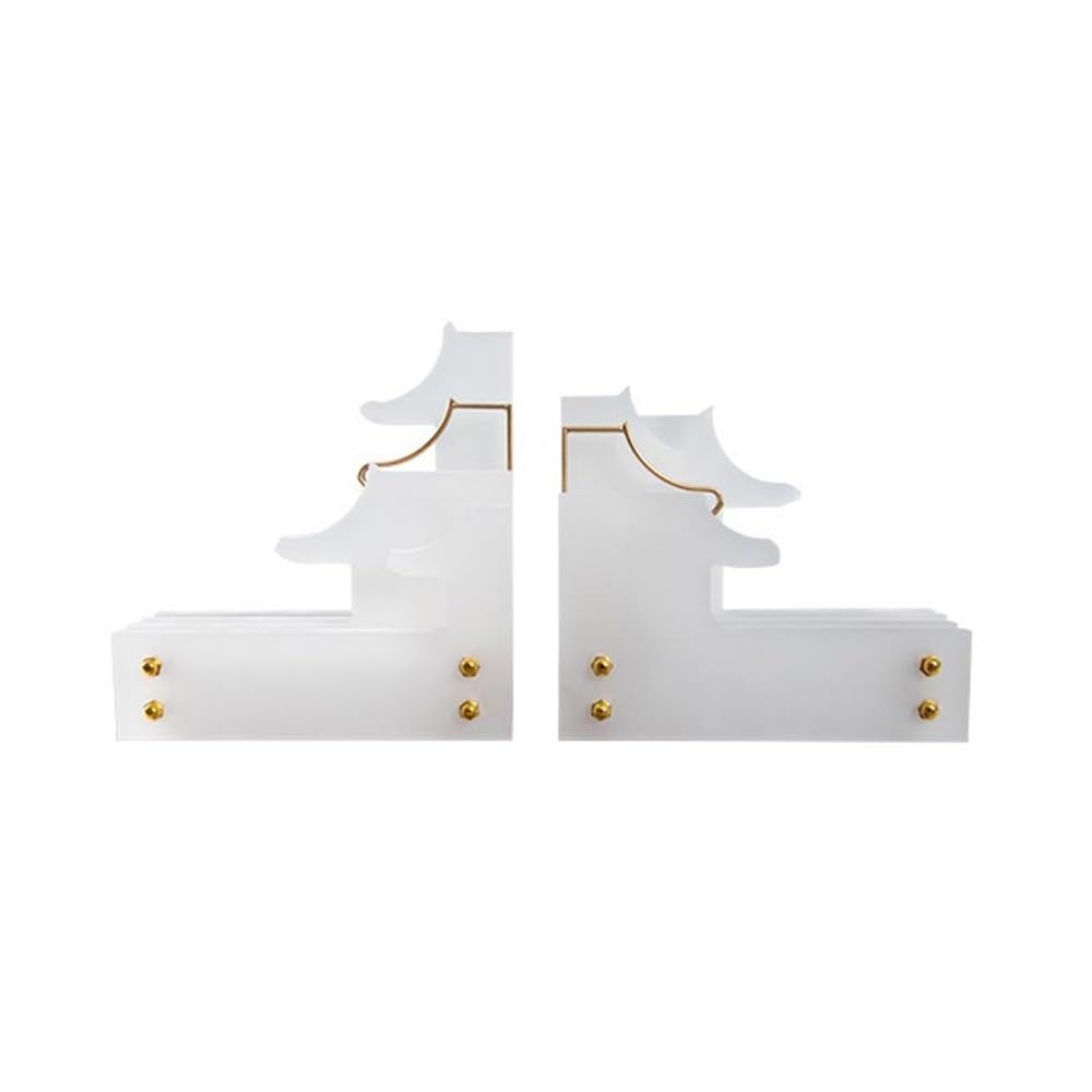 Book Organizer Bookends Chinese Architecture Book End Decorative for Shelves Home Décor Bookshelf Accessories