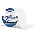 MuzeFansi UV & Weatherproof White RV Sealant - 4 Inch x 50 Foot, Waterproof Flex Seal Tape for Roof, Windows, Boat Sealing & Repairs