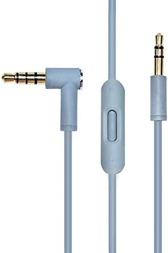 Replacement Audio Cable Cord Wire with in-line Microphone and Control Compatible with Beats Headphones Solo, Studio, Pro, Detox, Wireless Headphones(Gray)