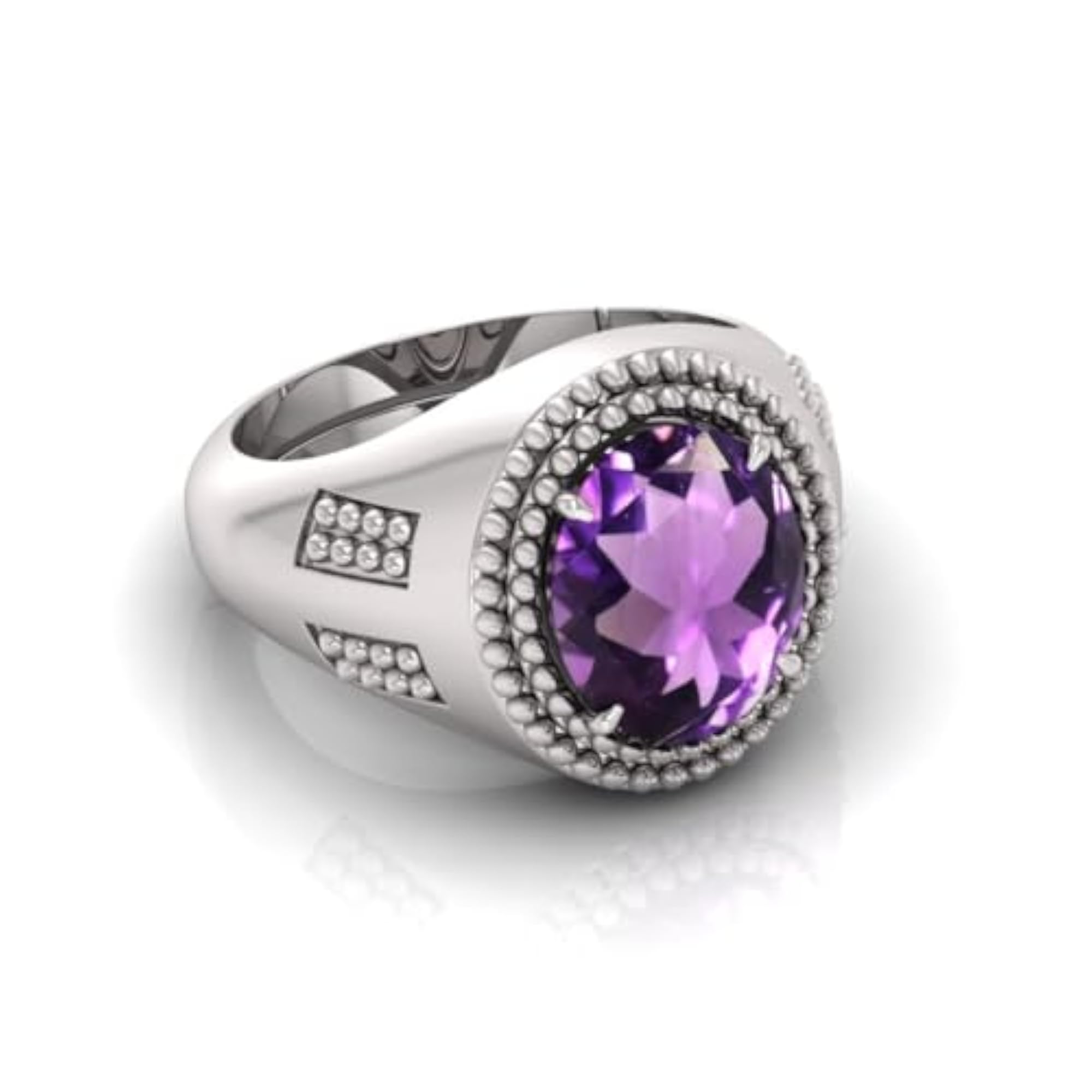 7.25 Ratti Katela Amethyst Adjustable Ring, Lab Certified
