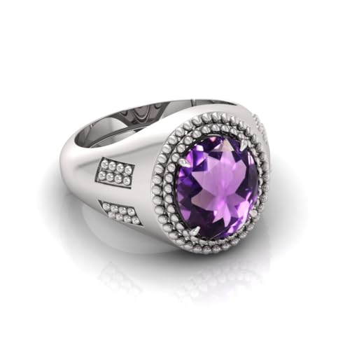 Bague argent et améthyste 13 carats au raffinement unique - 3