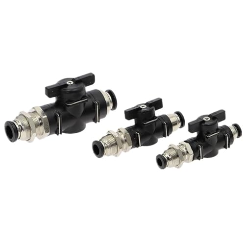 Válvula manual de unión rápida BM de 10mm para control de flujo neumático en mamparo 6