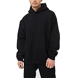 TUVEKE Black Sweat Suits For Men Set 2 Piece Hoodie Jogger Track Suit Long Sleeve Tracksuit Running Jogging Sports Sweatsuits Hoodie and Pants 2XL