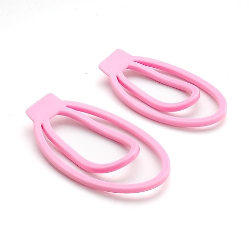 Chastity Clip 2 Pcs Chastity Devices Male Penis Ring Device Cock Cage Chastity Device Sissy Penis Cage Male Trainer Chastity Cage Penis Exercise Sex Toys (Pink)