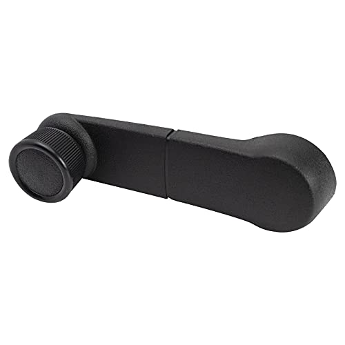 Image of TRQ Metal Reinforced Window Crank Handle Set Black Compatible with 1987-1996 Ford Bronco 1989-1990 II 2003-2008 E-150 2003-2005 Club Wagon 1992-2002 Econoline