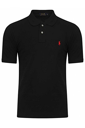 Ralph Lauren Herren Polo-Hemd enger Schnitt Weiß, A12 KS01C, Schwarz, A12...