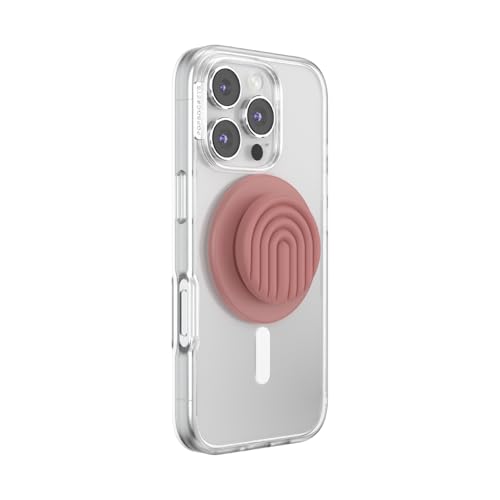 Image of PopSockets Phone Grip for MagSafe, Magnetic Holder, Phone Stand, Pink - Curves Clay