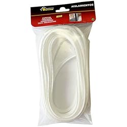 Burlete de cepillo ADHESIVO BLANCOpara ventanas y puertas correderas de 6 metros y 7x5mm de larga duración y ahorro energético con buen deslizamiento y valido para desajustes de 2 a 4mm.