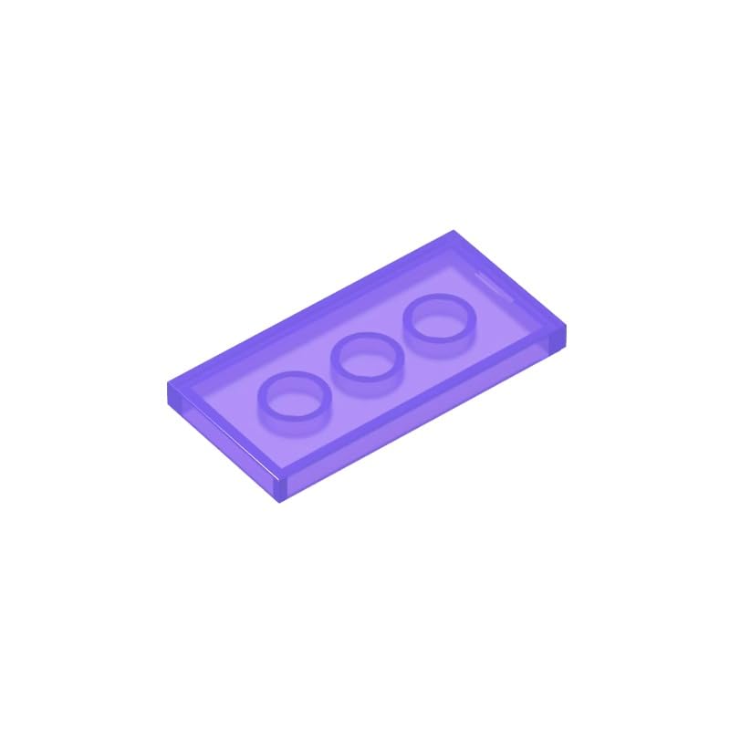 XYEIUGO Gobricks 87079 Foundation Plate Tile 2x4 with Groove 50 Pieces GDS-614 Building Blocks Color:Trans Purple